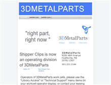 Tablet Screenshot of 3dmetalparts.com